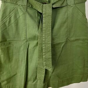 Talbots Olive Green SkirtTalbots twill skirt with self tie